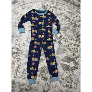Dolphin & Fish Kids Long Sleeve Truck Digger Pajama Set Size 3 Boys